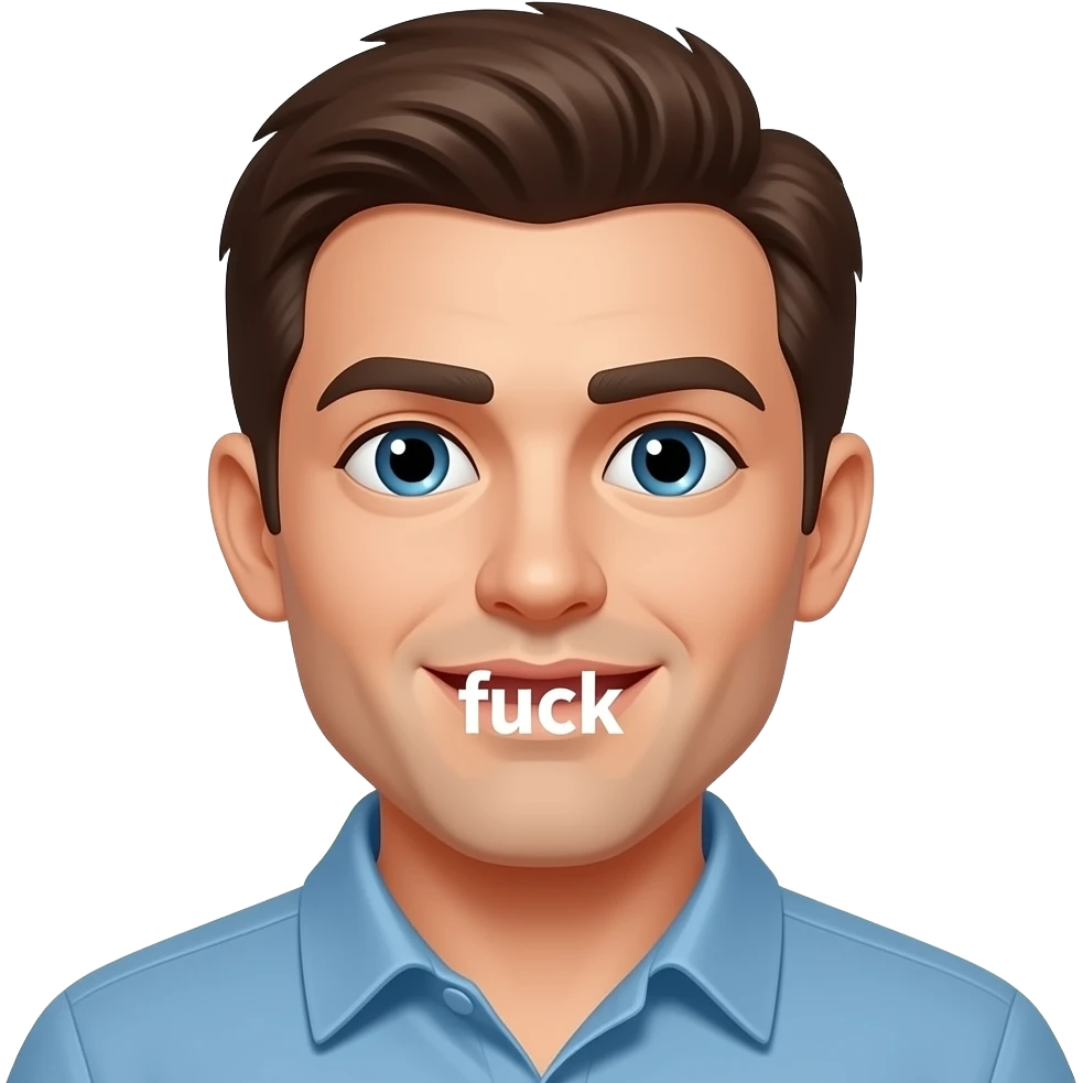 No it has the word fuck in its mouth emoji