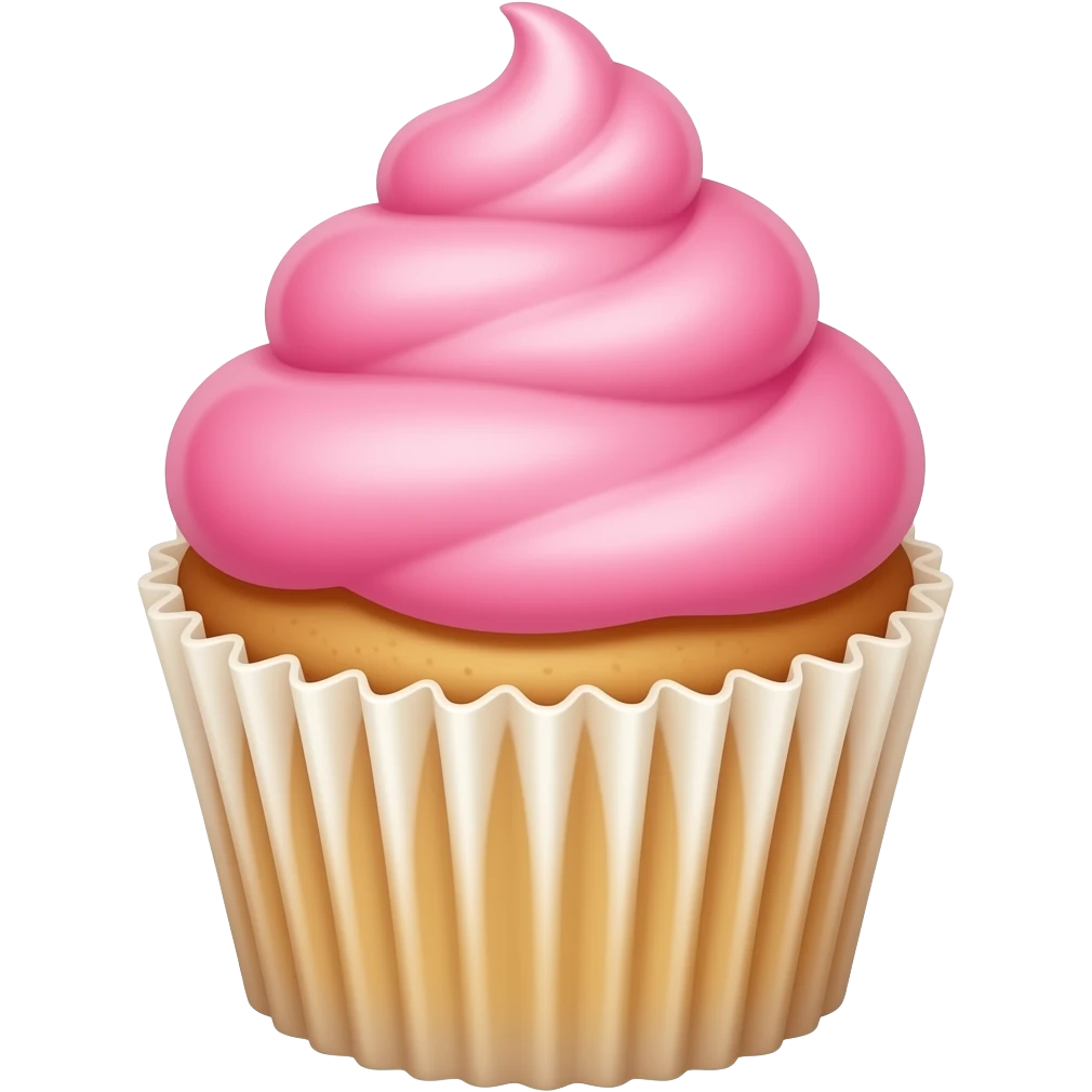 Cupcake with pink icing emoji