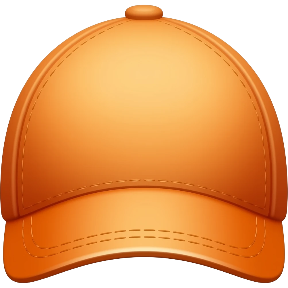 Cap in orange colour emoji