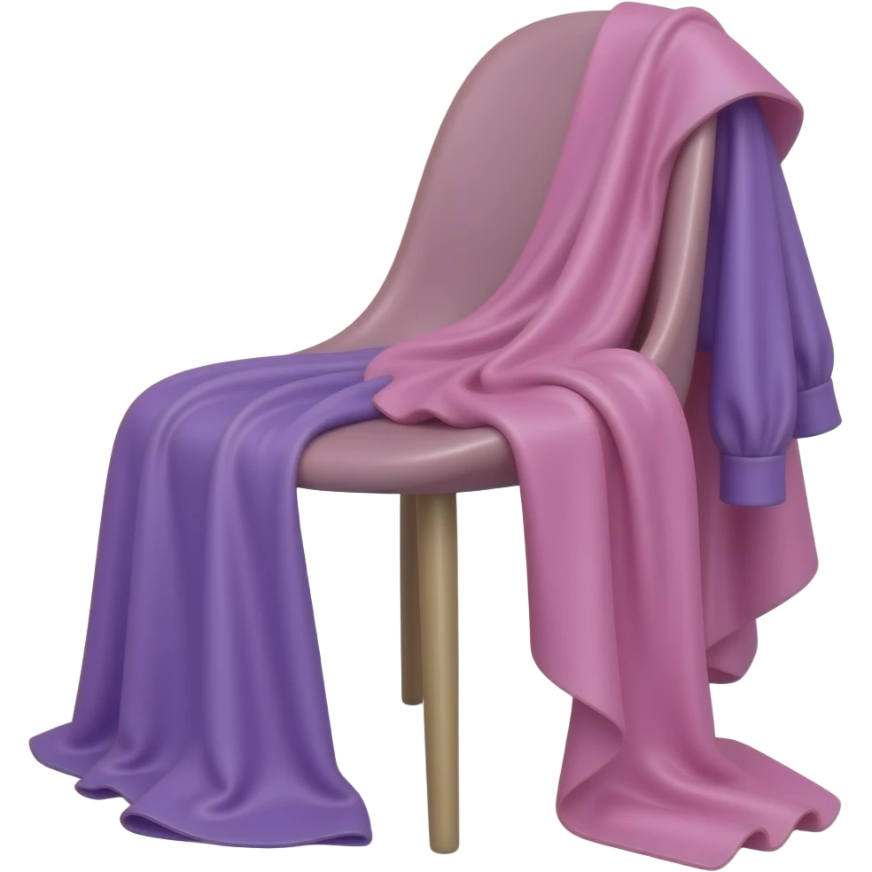 purple pink clothes placed casually on chair inspired by Barbie colour palette emoji