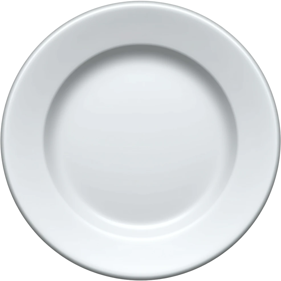 an empy plate emoji