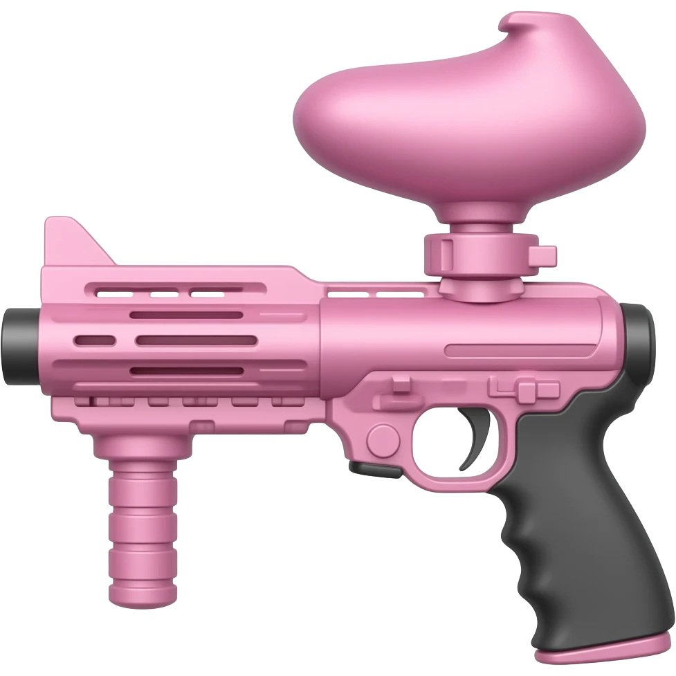 Pink paintball gun emoji