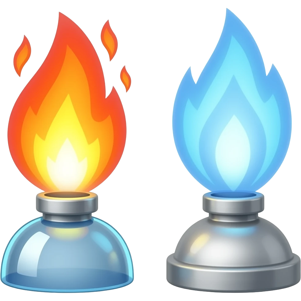cooktop gas burner and electric burner emoji