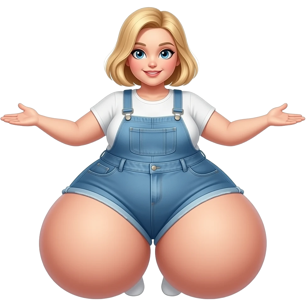spreading huge butt cheeks curvy blonde short girl emoji