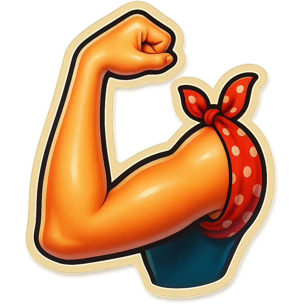 bras bandé, style pinup années 50, seulement le bras emoji