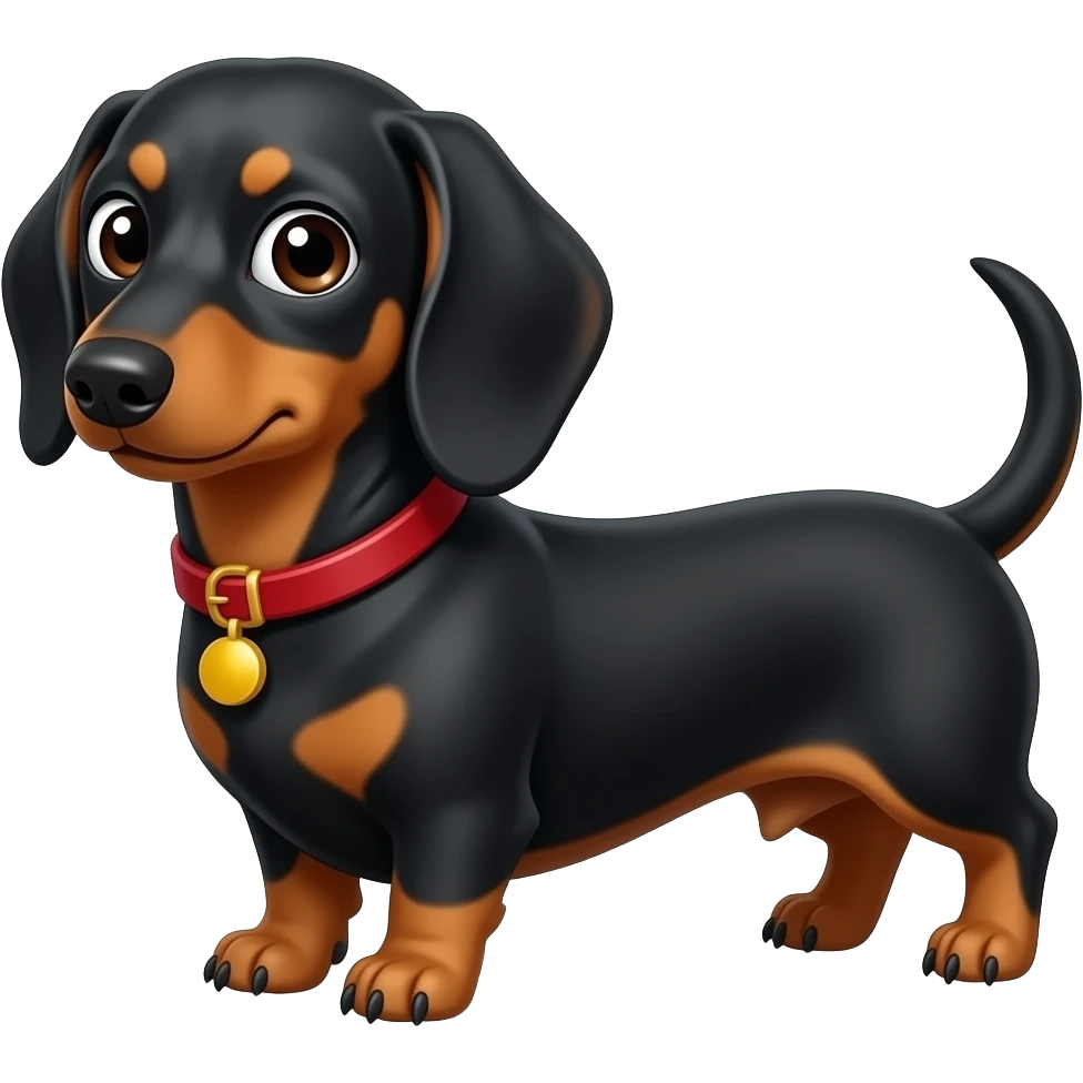dachshund funny side eye full body emoji