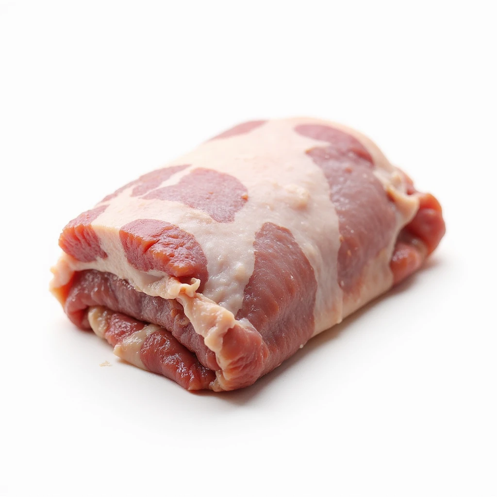 raw pork, uncooked, realistic, on a white background emoji