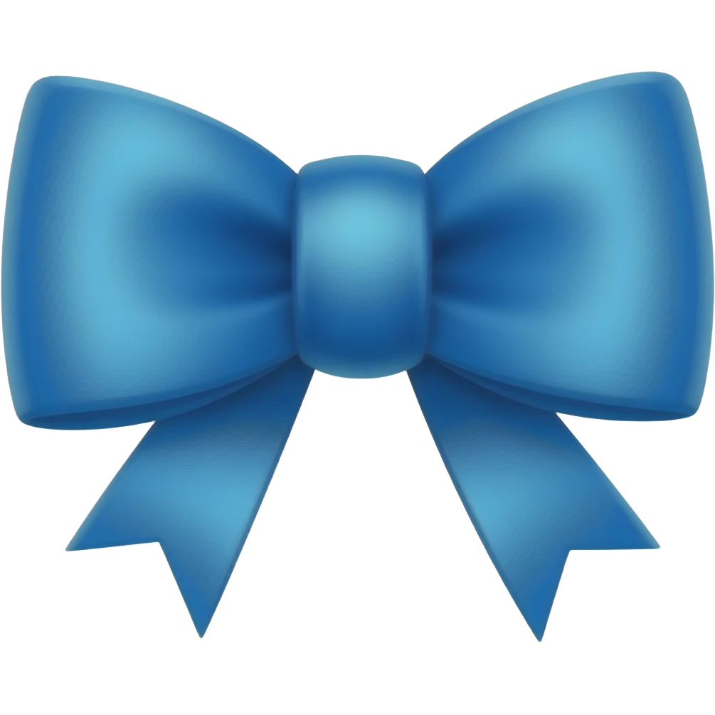 Blue bow emoji