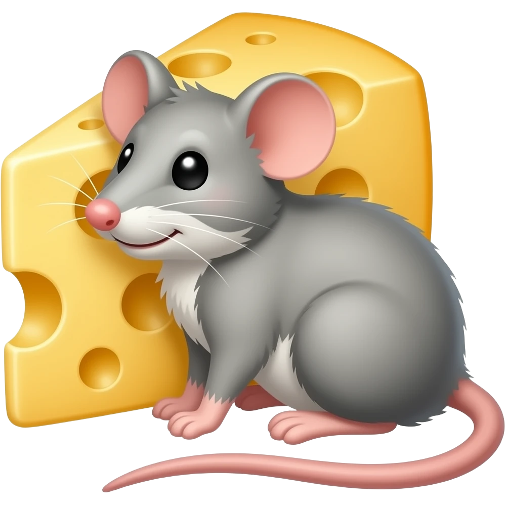 A mouse inside of a cheese emoji