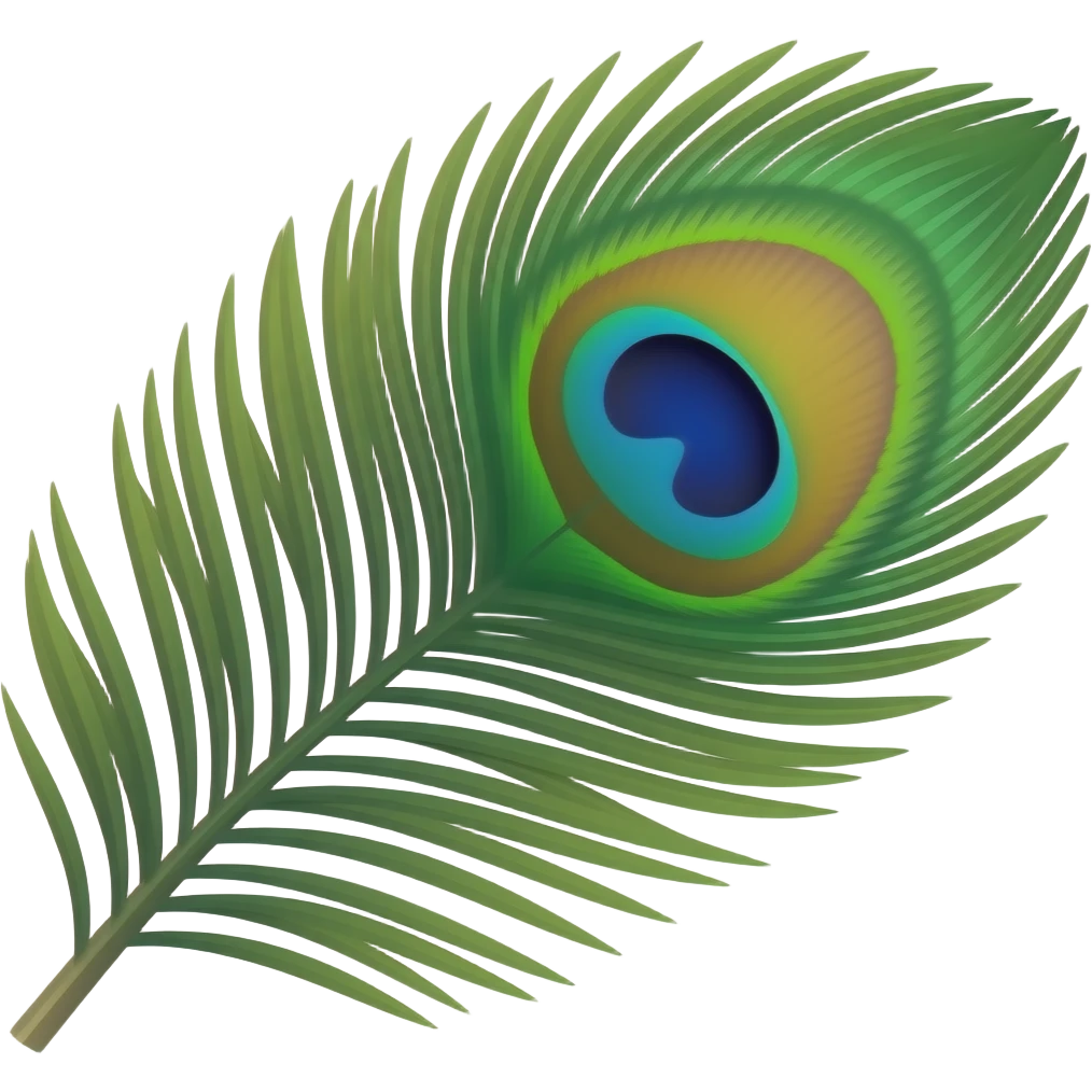 Peacock feather emoji