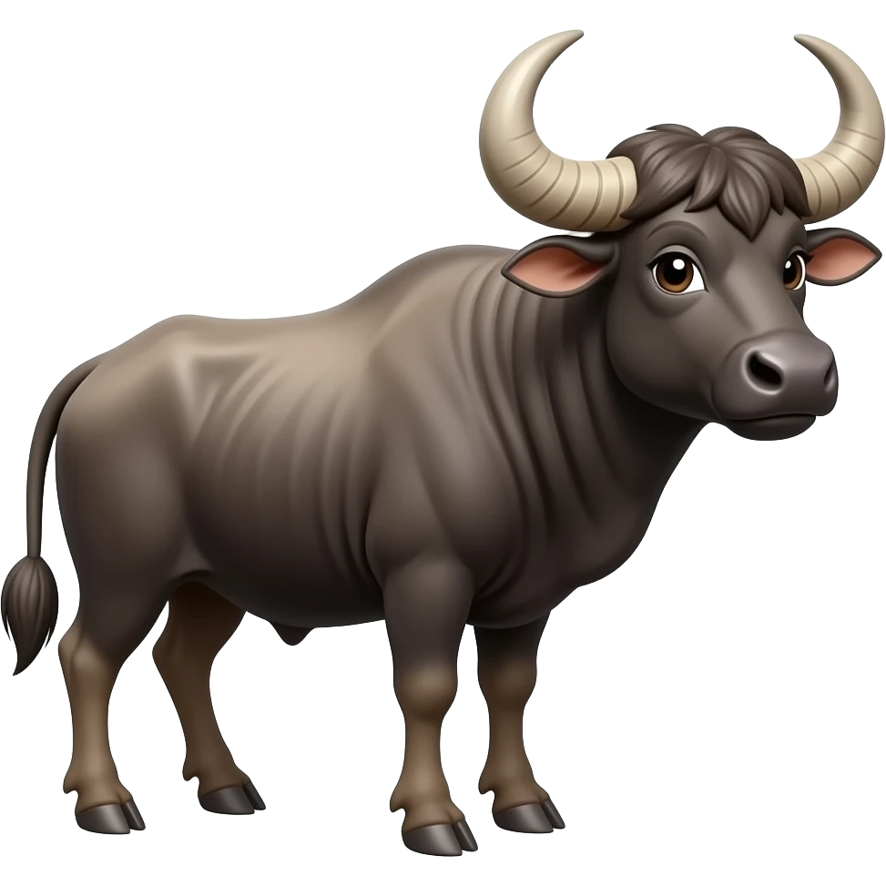Cartoon 2d zebu emoji
