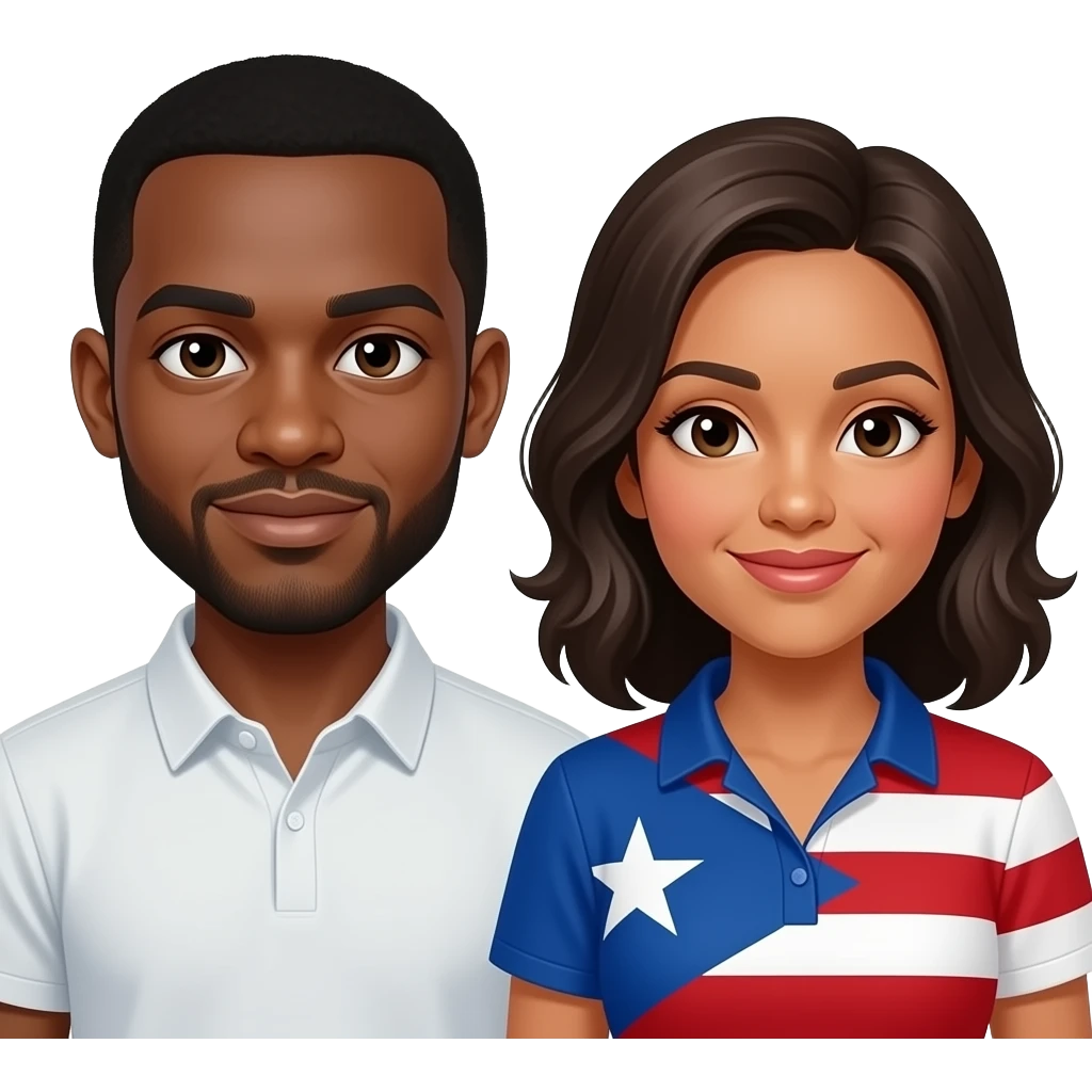 Black man and Puerto Rican women emoji