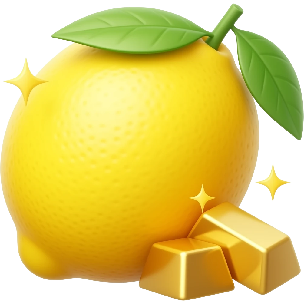 🍋 + золотой слиток + блеск emoji