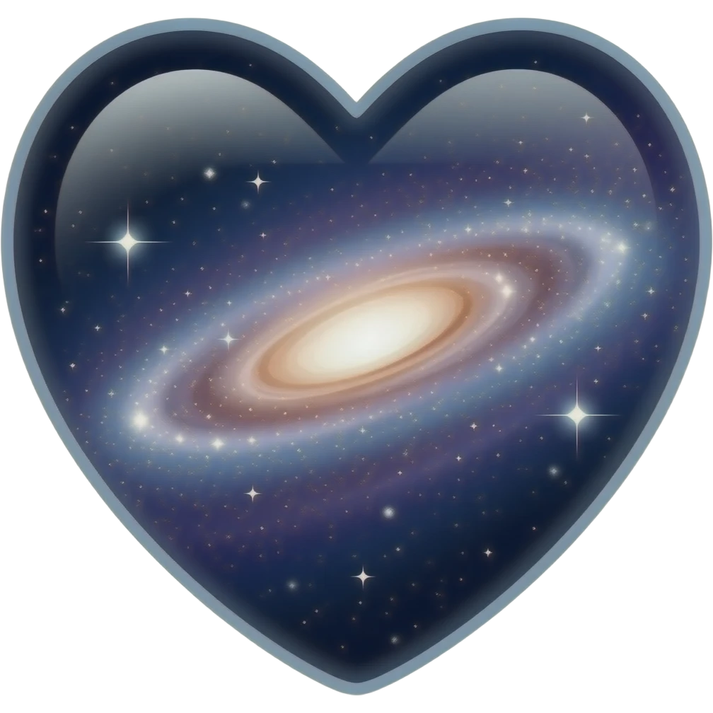 A galaxy heart emoji