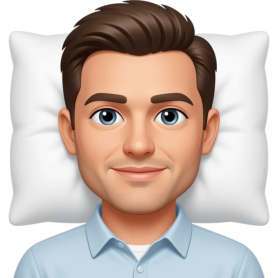 Make this man laying in this photo emoji