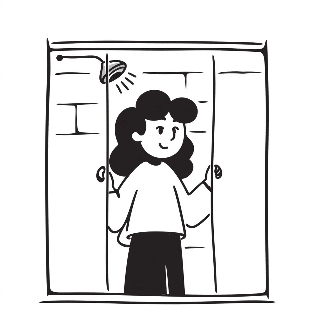 shower with a sliding glass doors emoji