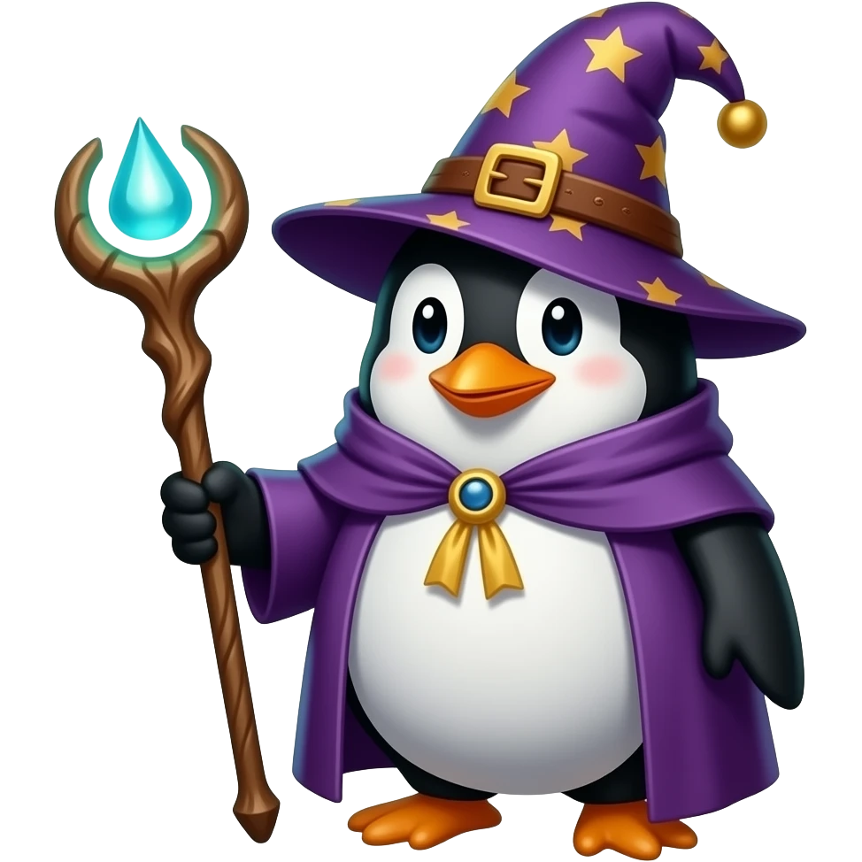Penguin Wizard emoji