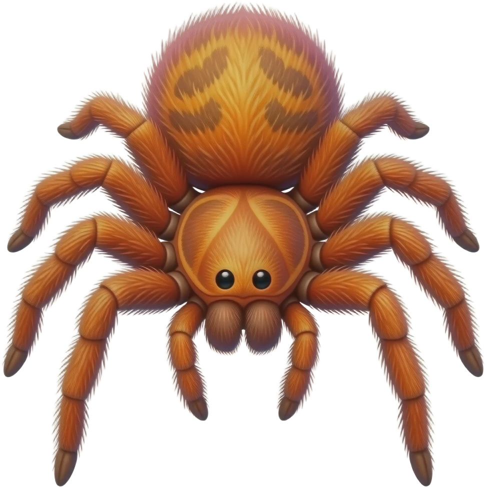 spider hairy orange pink emoji
