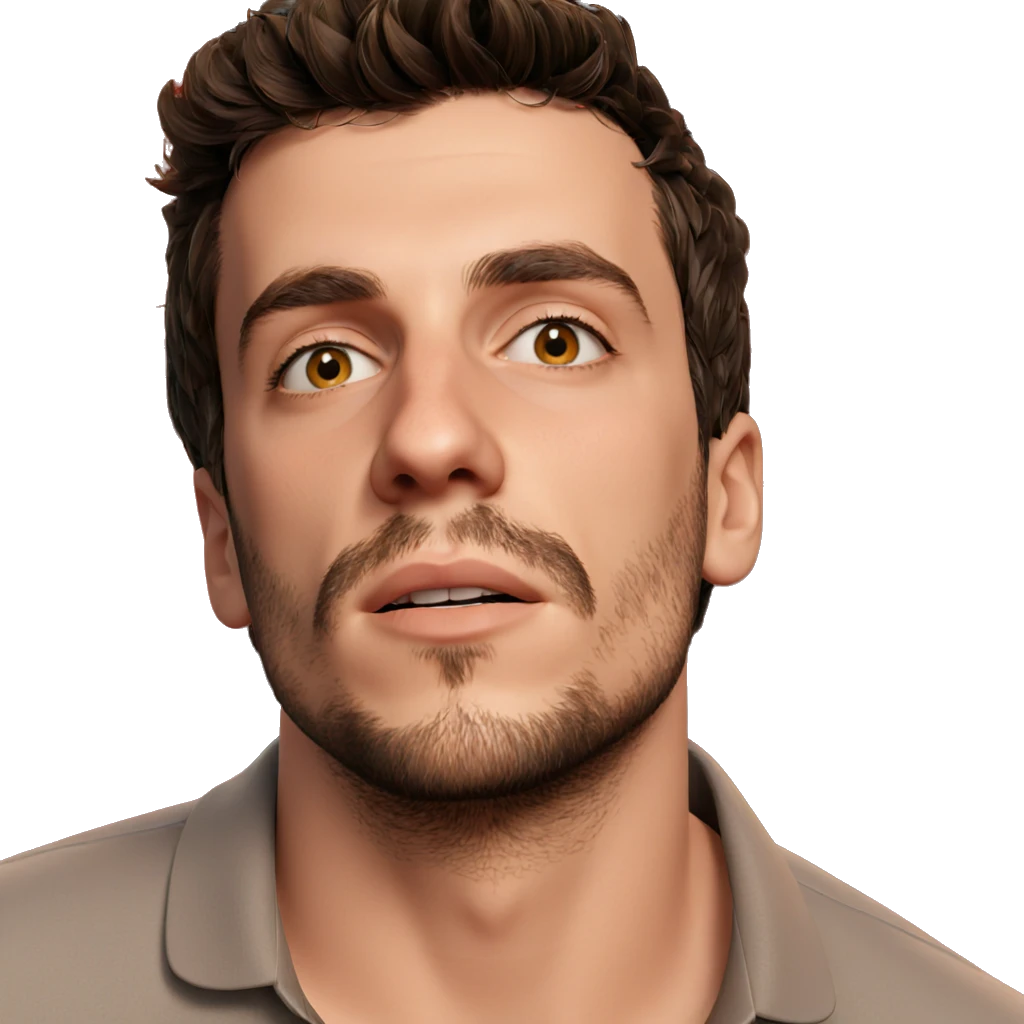 bearded boy portrait closeup emoji