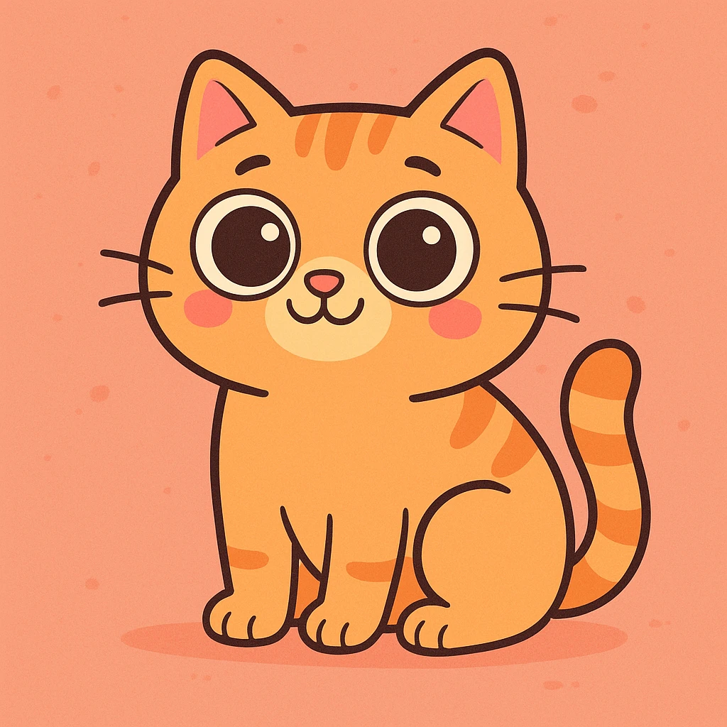 a cute cat with big eyes emoji