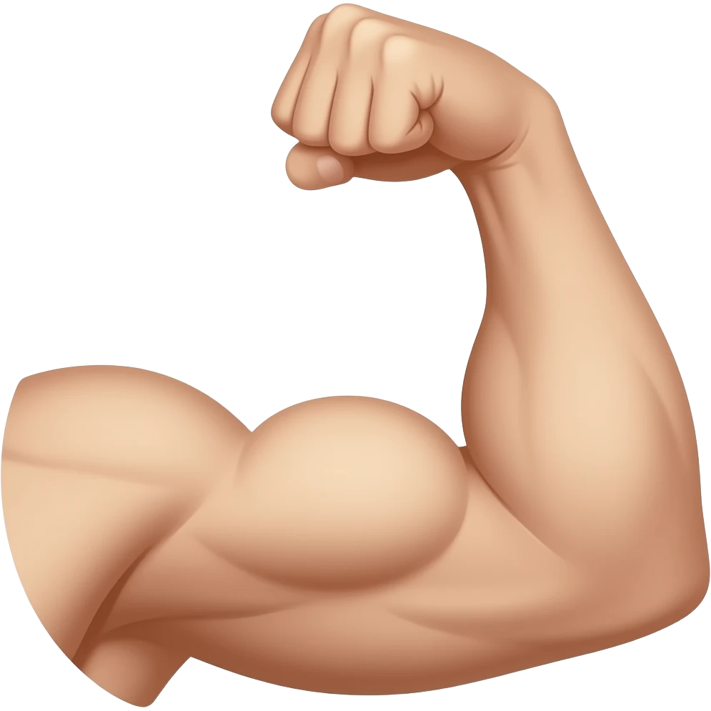 A double strong arm flex  emoji