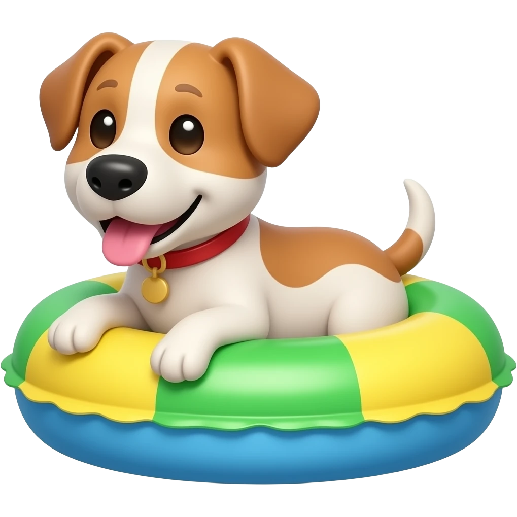 make a dog using a float emoji