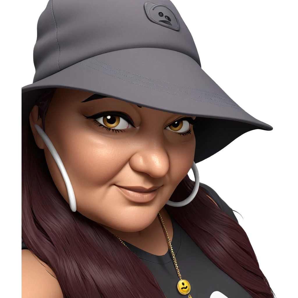 girl in baseball cap portrait emoji