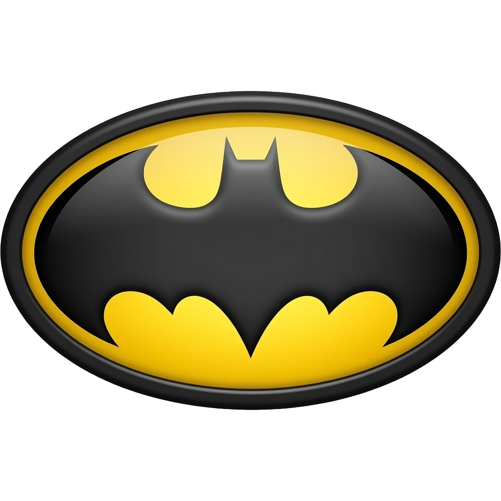 v superhero logo in batman style emoji