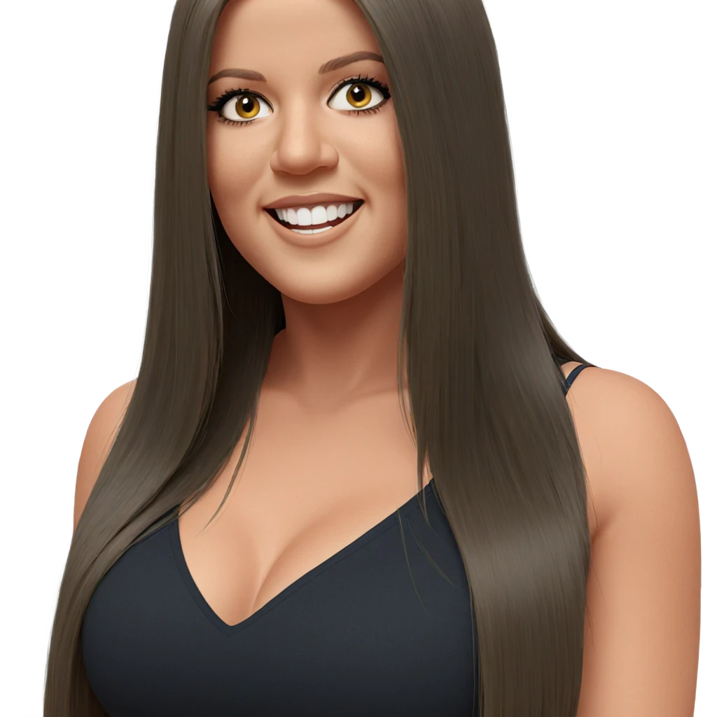 smiling girl with long hair emoji