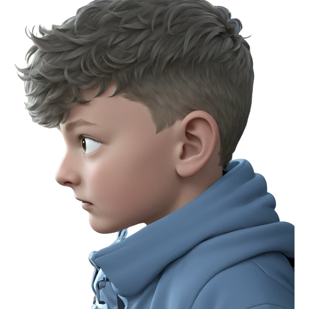 boy in car profile shot emoji