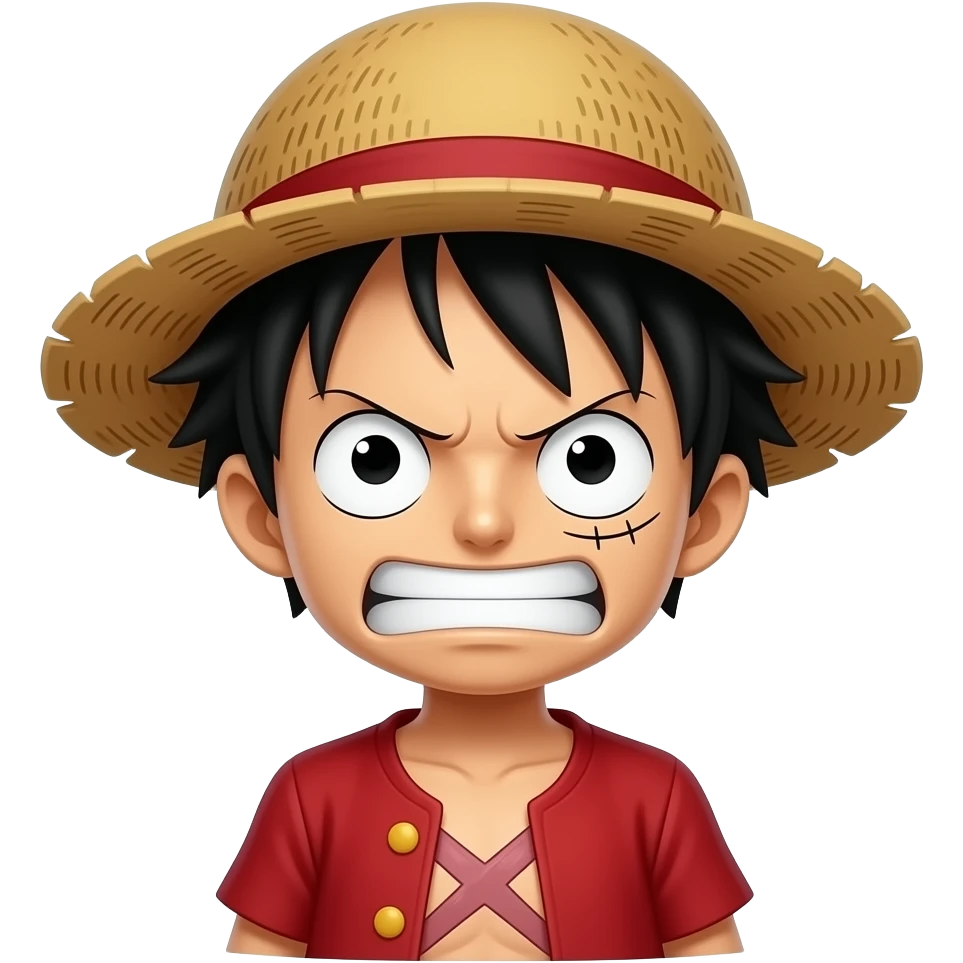 Fais moi un emojie sur luffy en colère emoji