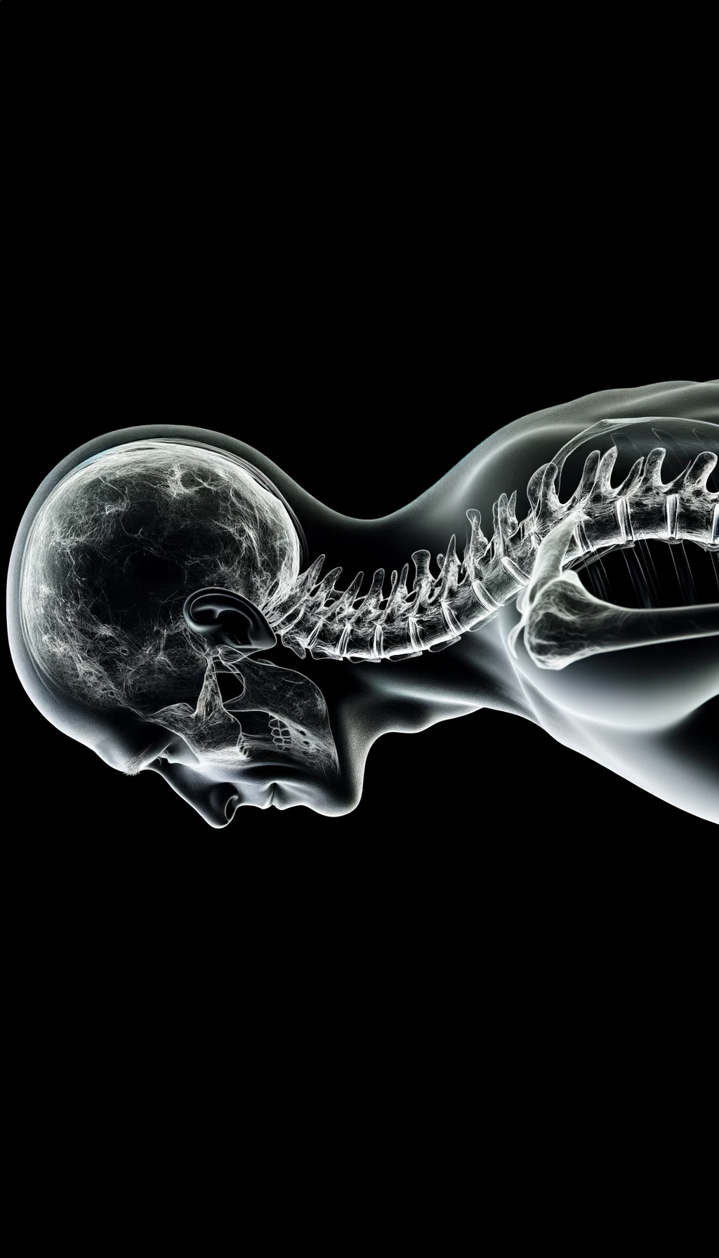corpo umano anatomico di profilo e fisico storto, spina dorsale in evidenza, dolore alla schiena su un lato, iperrealistico 4k emoji