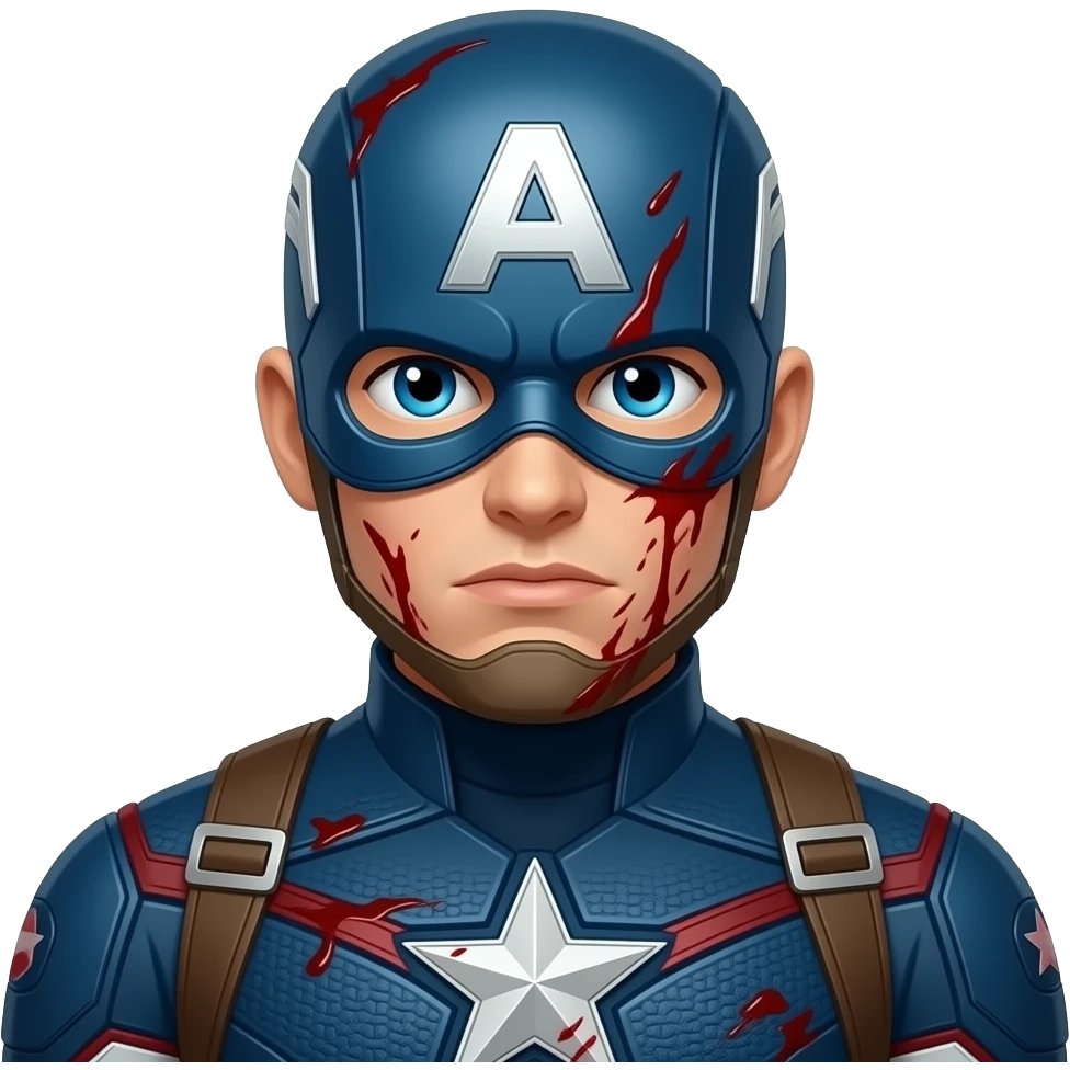 Bloodied Captain Americal emoji