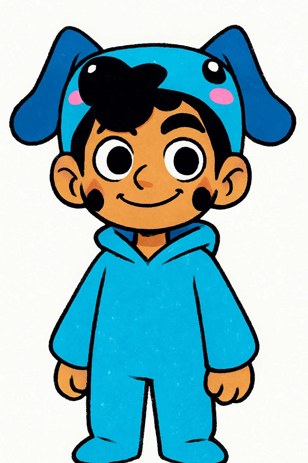Keep the picture quality and style exactly the same as the original image. Edit the character to have a proud expression, preserving all details and style. emoji