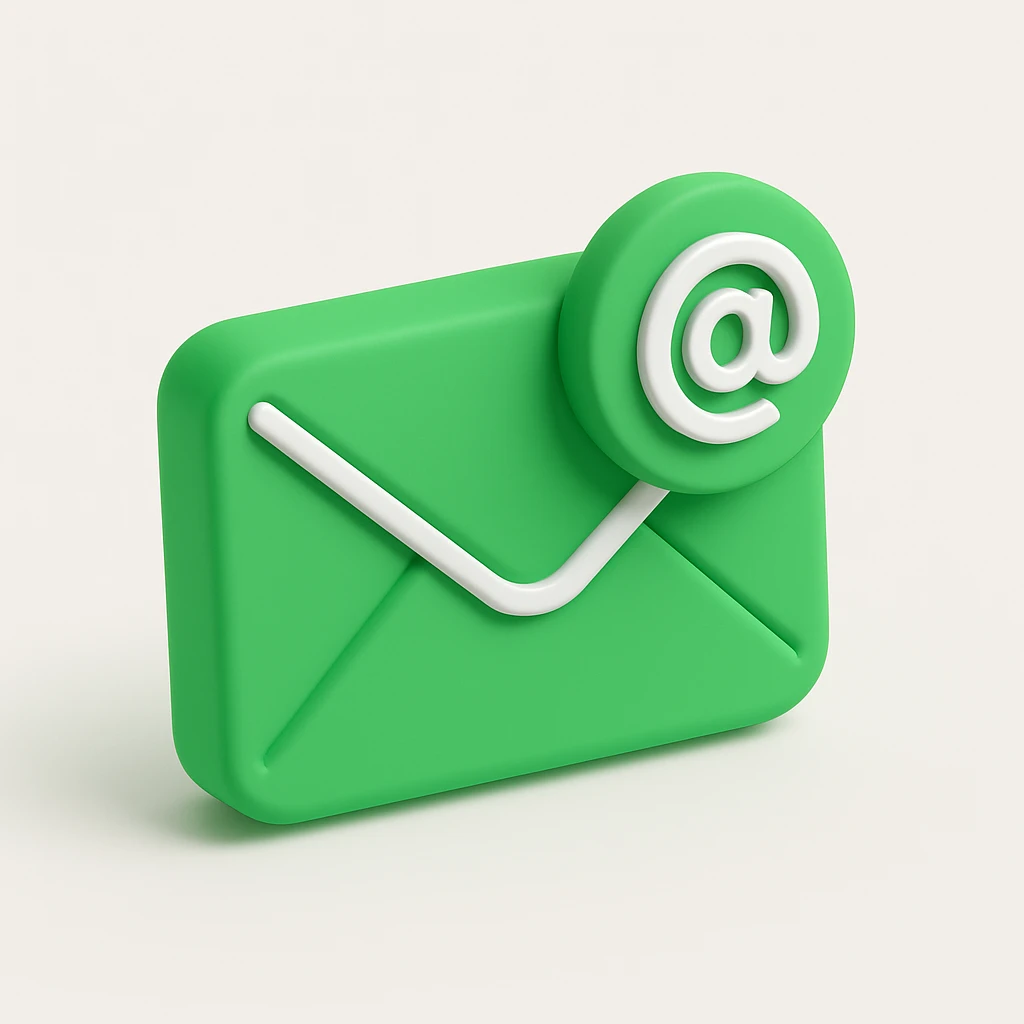 Isomorphic 3D Icon of Email, Animated, Matte, white background. High Resolution. emoji