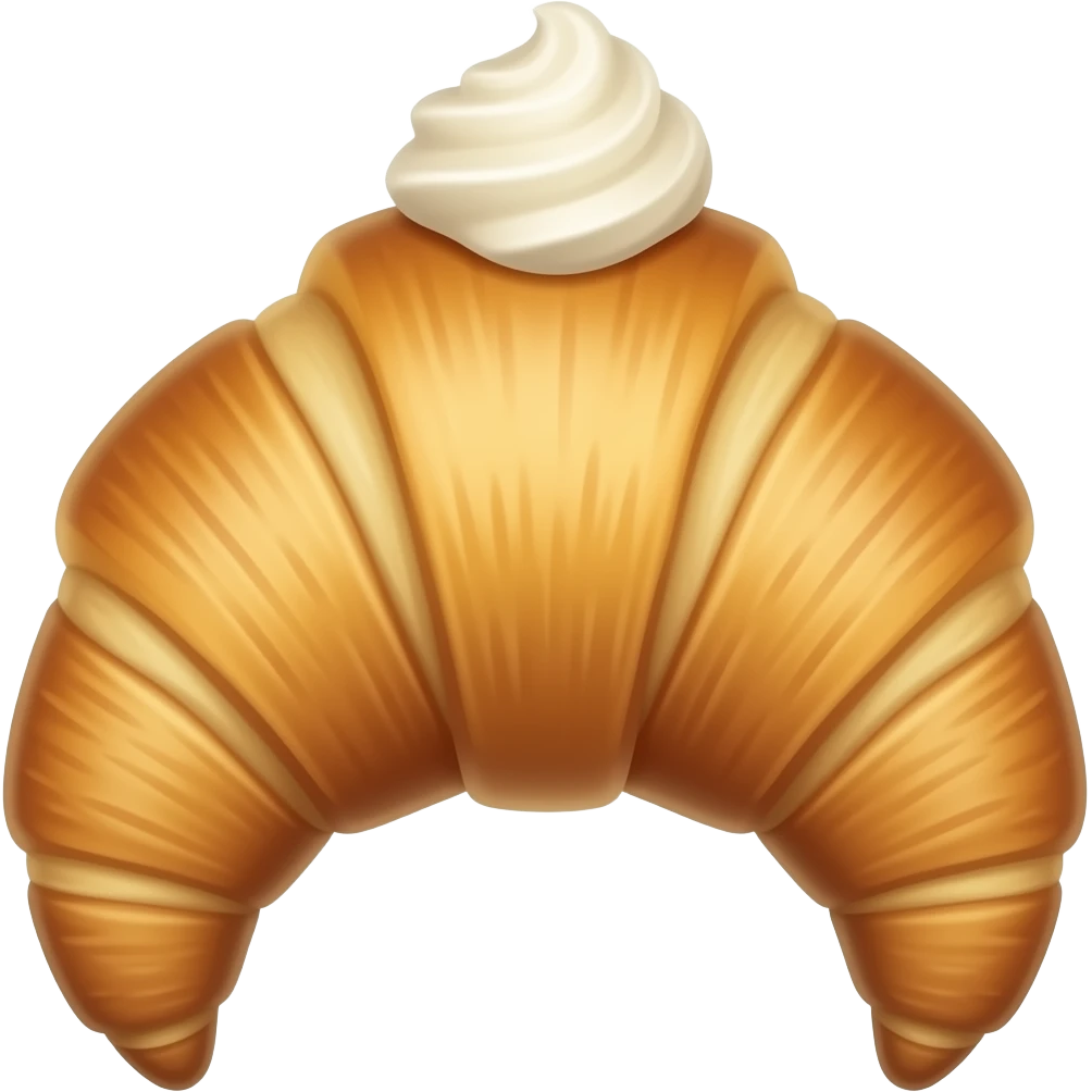 Crossaint with cream emoji