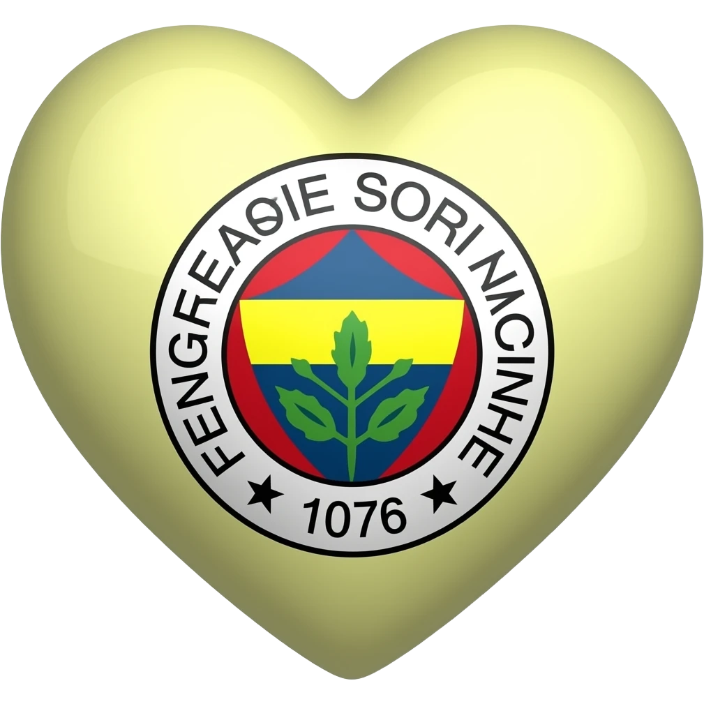 Türkçe Fenerbahçe logolu kalp emojisi yazılar olmasın emoji