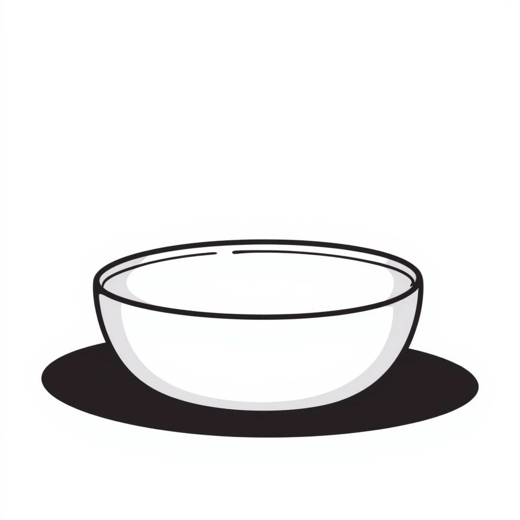 empty dish, cartoon style, clean lines emoji