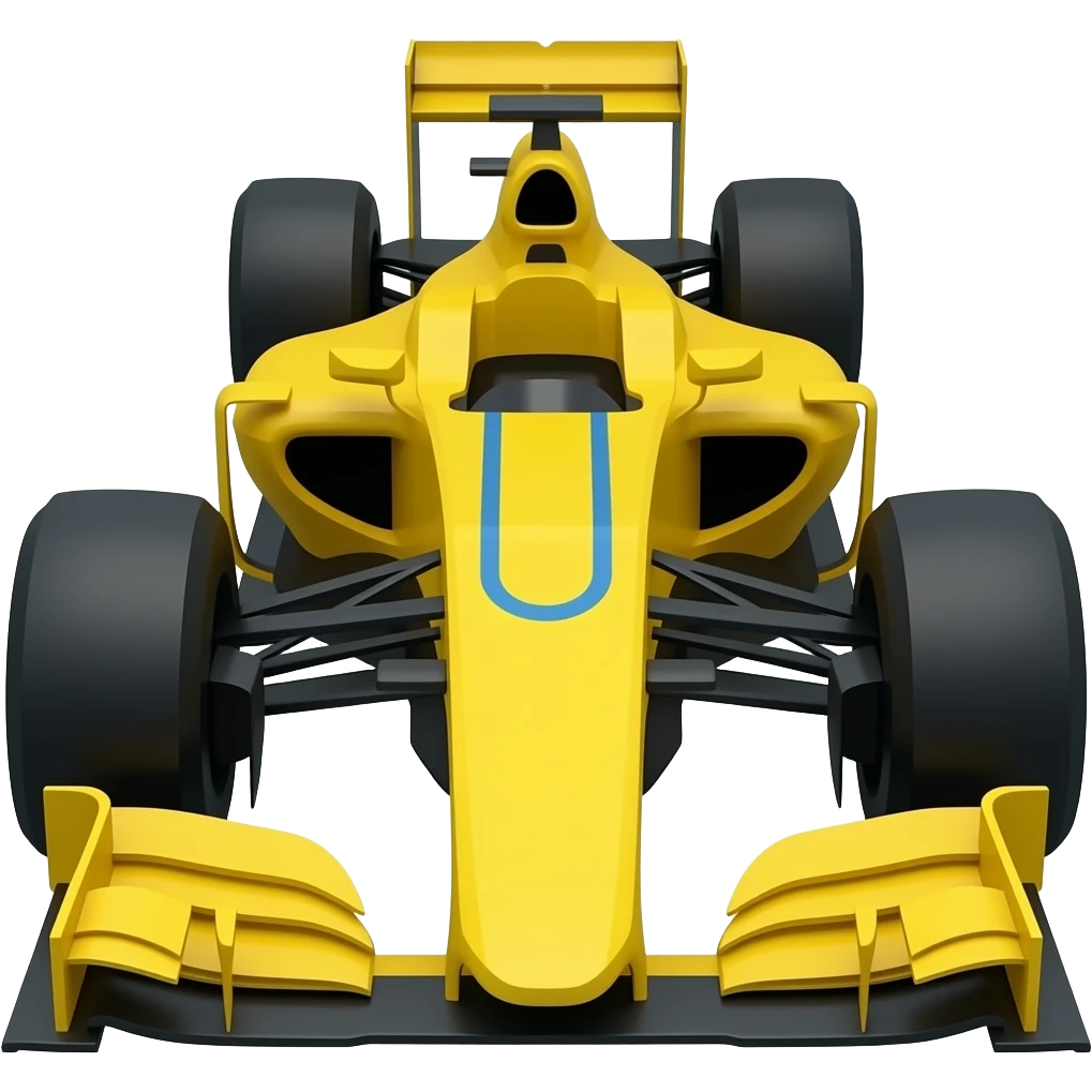 Yellow low poly f1 emoji