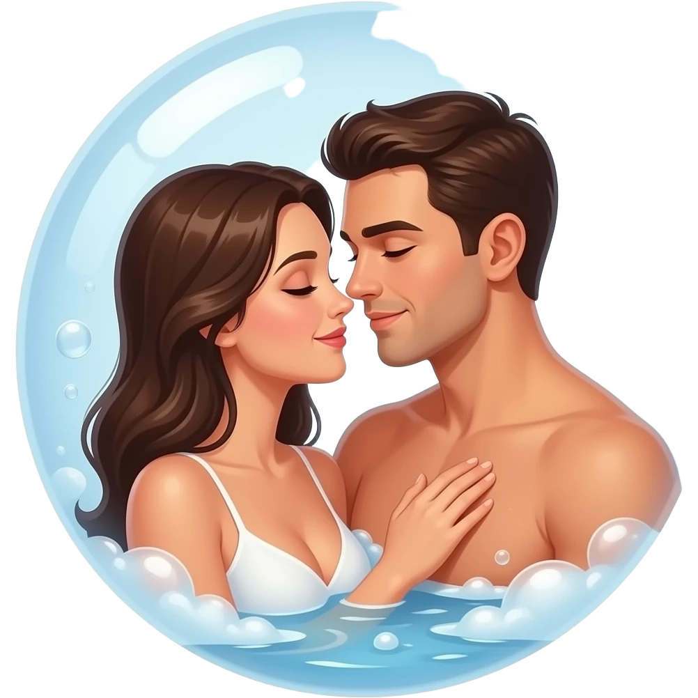 bubblebath romantic couple chillin emoji