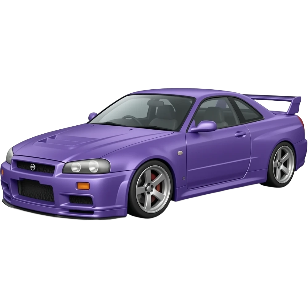 Purple jdm nissan skyline on the side emoji