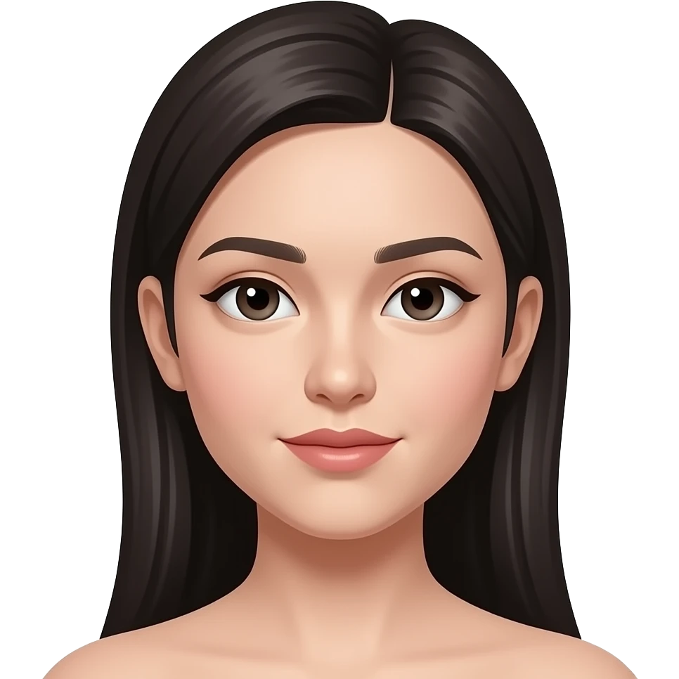 Perfect features longer darker straight gair emoji