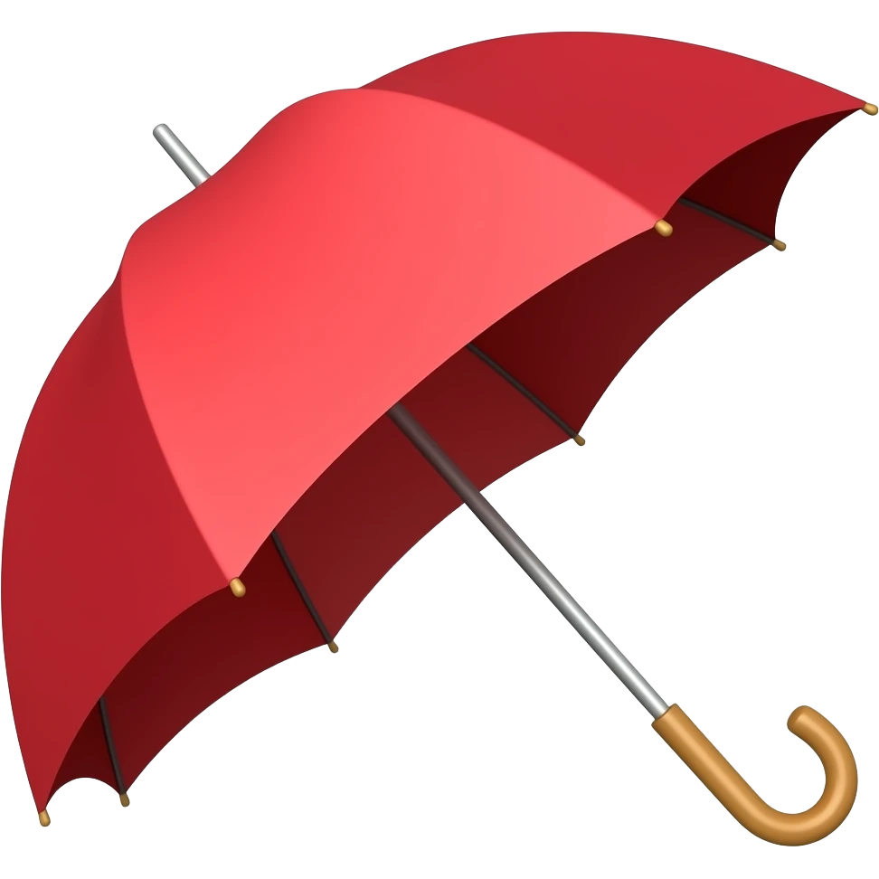 A single red umbrella emoji