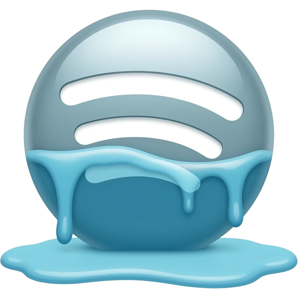 creer moi une icone spotify facon il est en train de fondre emoji