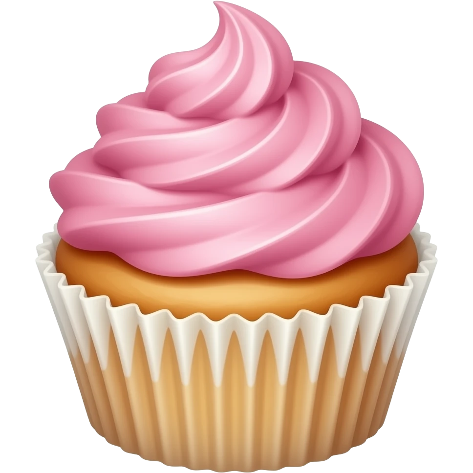 Cupcake with pink icing emoji