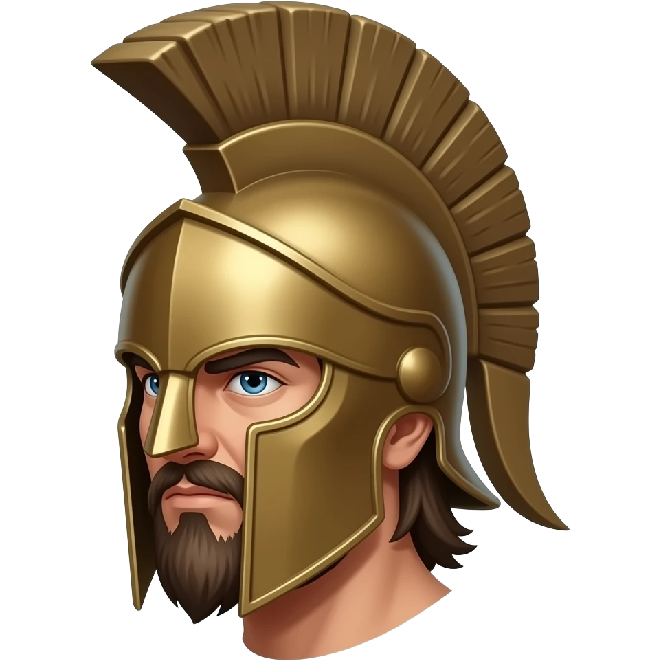 Leonidas wearing spartan helmet emoji