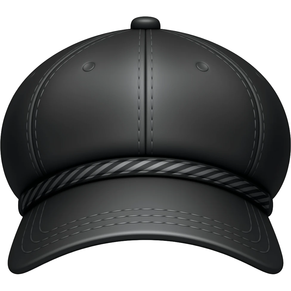 A stylish black Brixton fashion cap newsboy’s cap, separated emoji