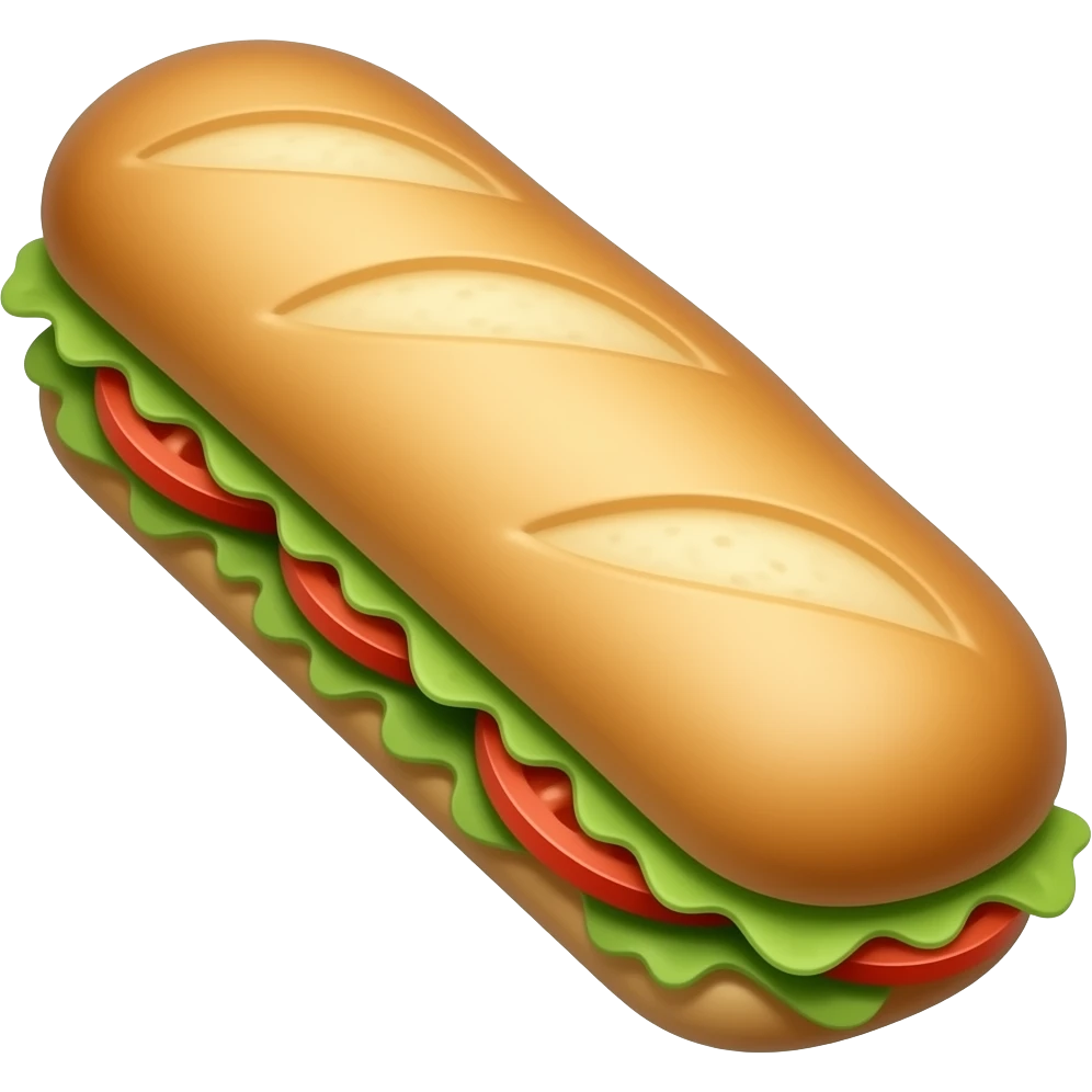 Panini with a long, rectangular-shaped bread emoji