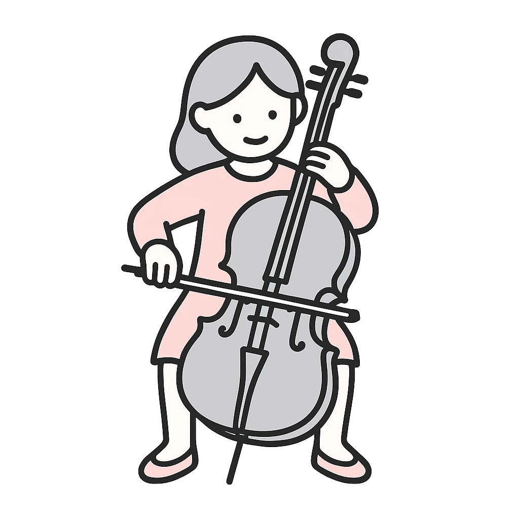girl playing cello emoji