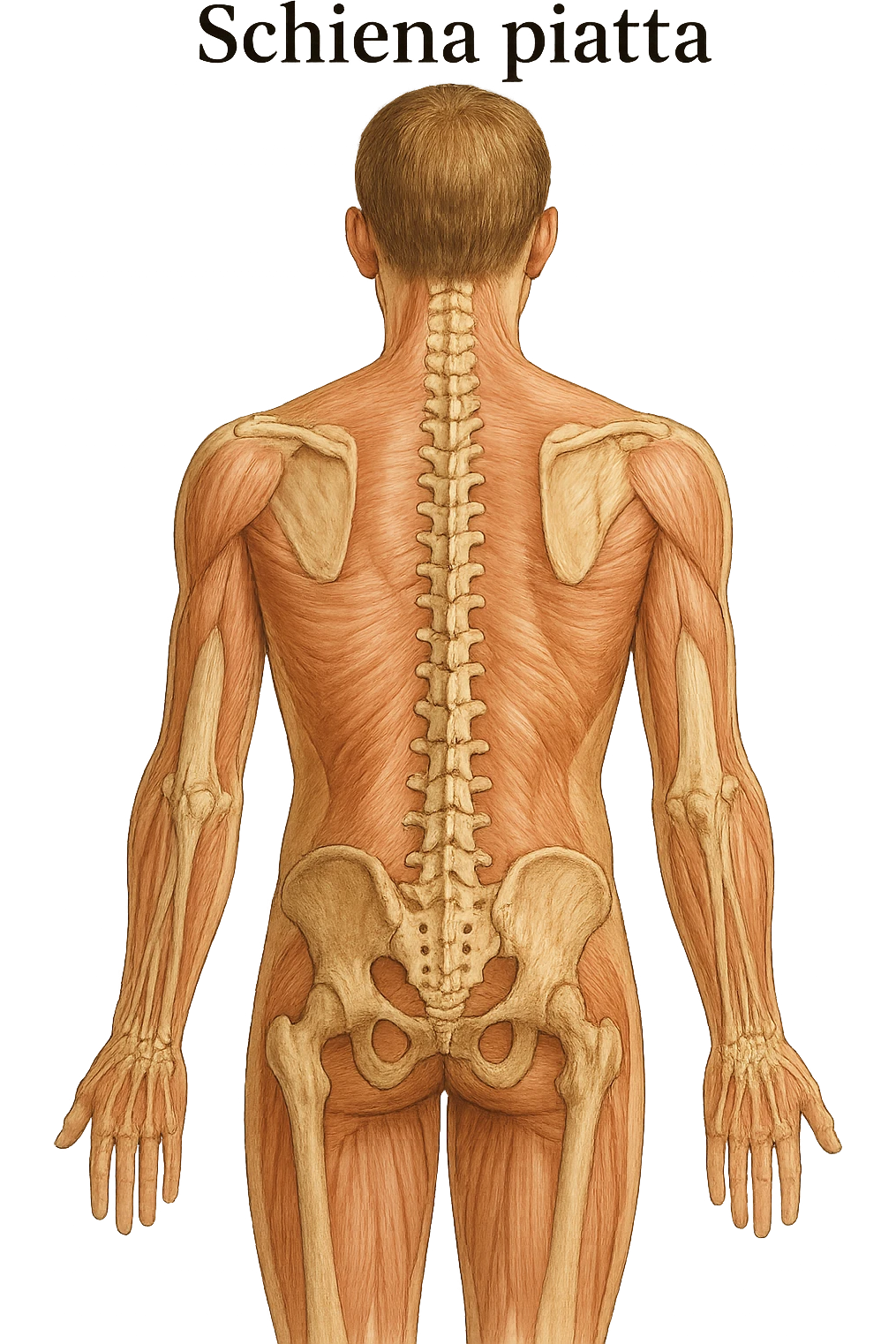 corpo umano anatomico con schiena piatta emoji